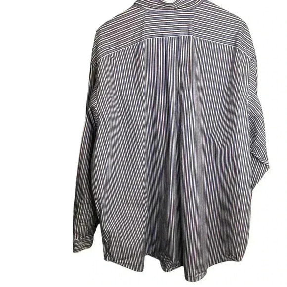 Ralph Lauren Mens 3XB Button Down Dress Shirt Blue and White Striped - Picture 2 of 6